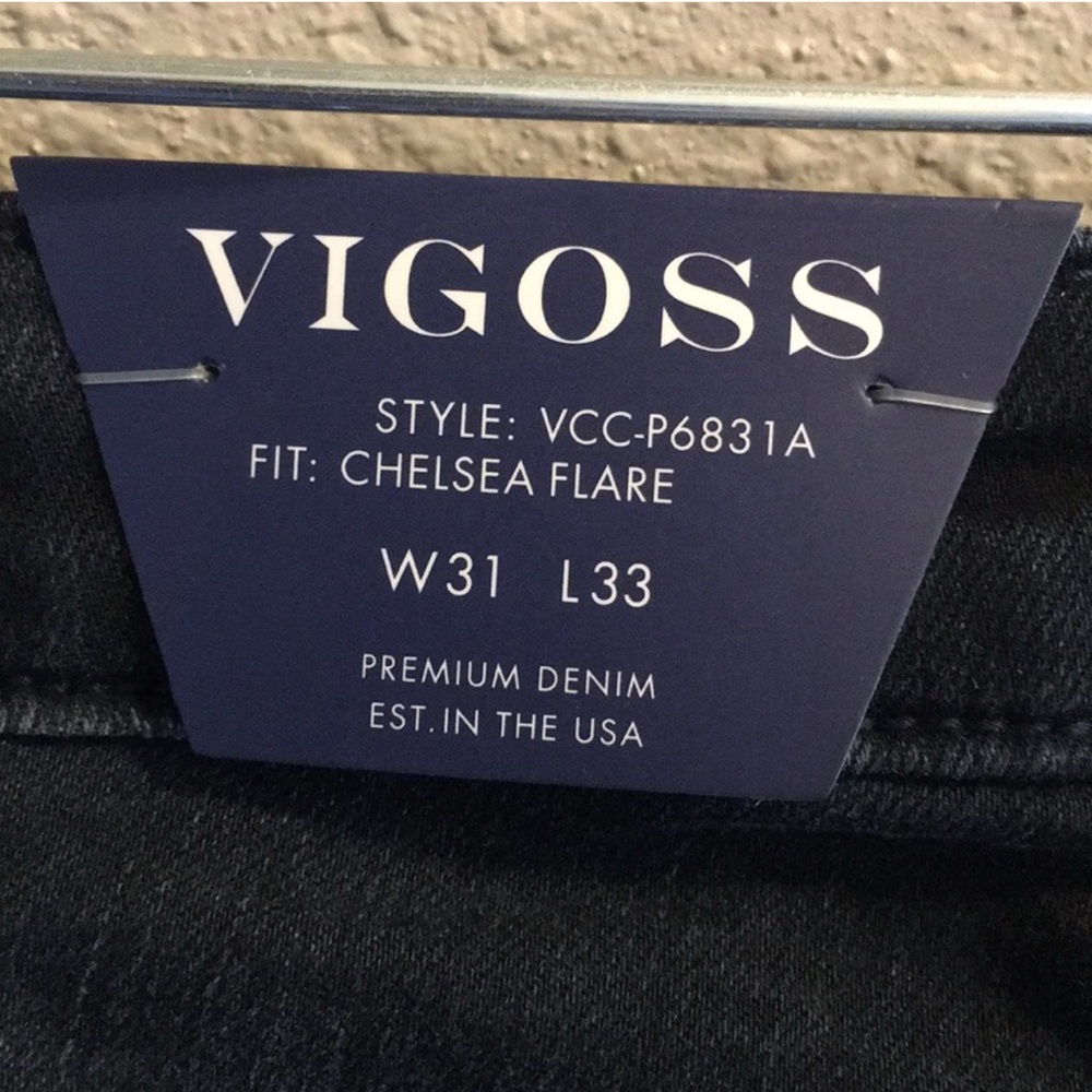 Vigoss Flare Leg Distressed Jeans Size 31β W x 33L ( 11/12 ) NWT - Picture 4 of 15